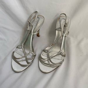 Aldo strappy silver high heels